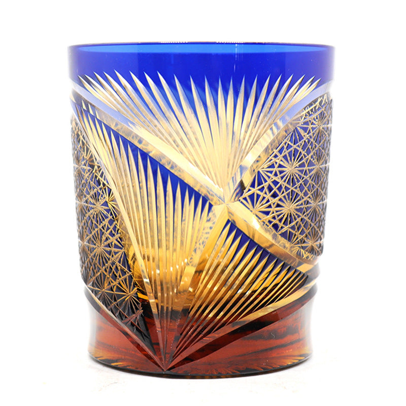 Hand Carved Vintage Crystal Glass