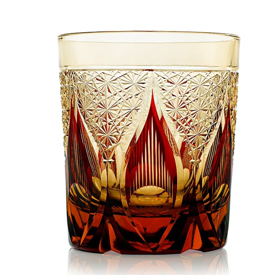 Japanese Style Edo Cut Asterism Crystal Glass