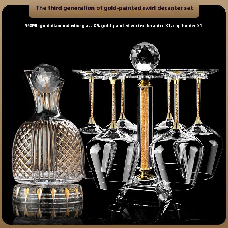Crystal Spiral Breathing Wine Decanter Burgundy Red Wine Goblet Suit