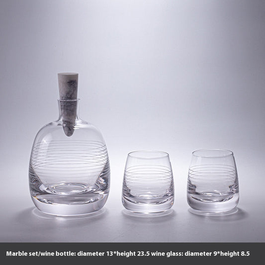 Annwa High-end Art Glass Wine Cup Wine Glass Suit