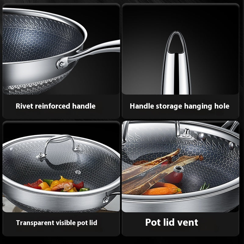 Stainless Steel Double-sided Honeycomb Non-stick Pan