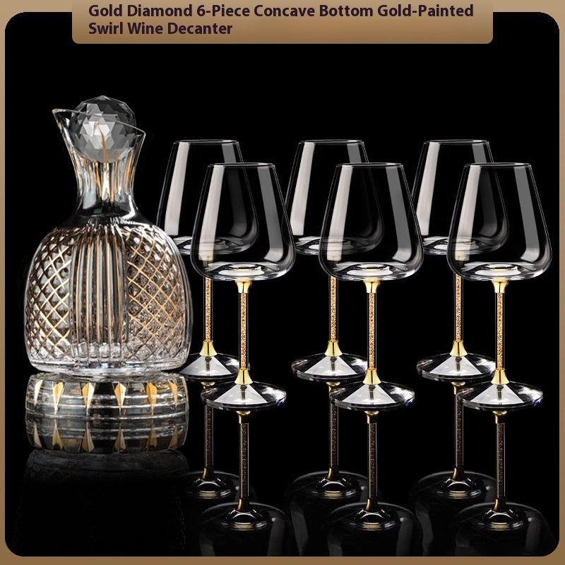 Crystal Spiral Breathing Wine Decanter Burgundy Red Wine Goblet Suit