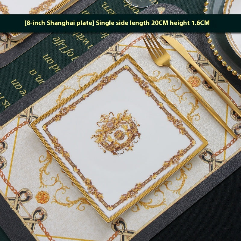Tangshan Bone Tableware European Household Bowl Plate Dish Bowl