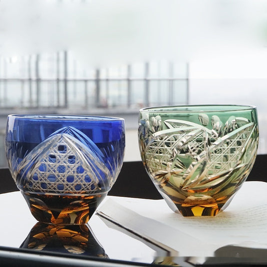 Hand Carved Crystal Glass Drinking Cup
