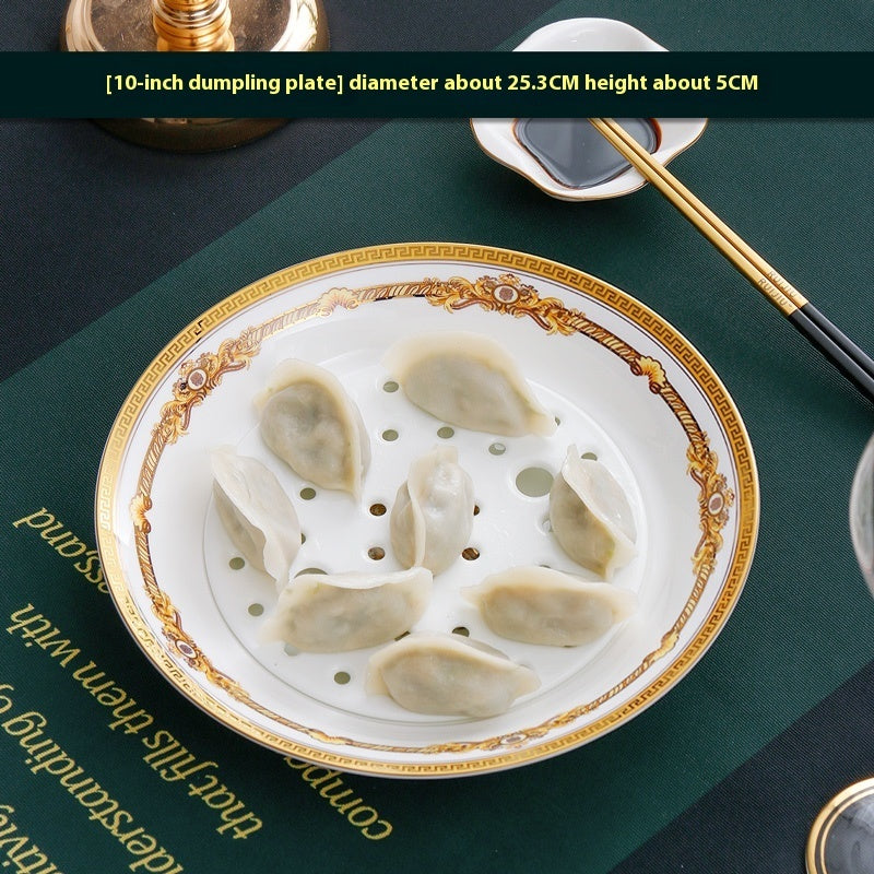 Tangshan Bone Tableware European Household Bowl Plate Dish Bowl