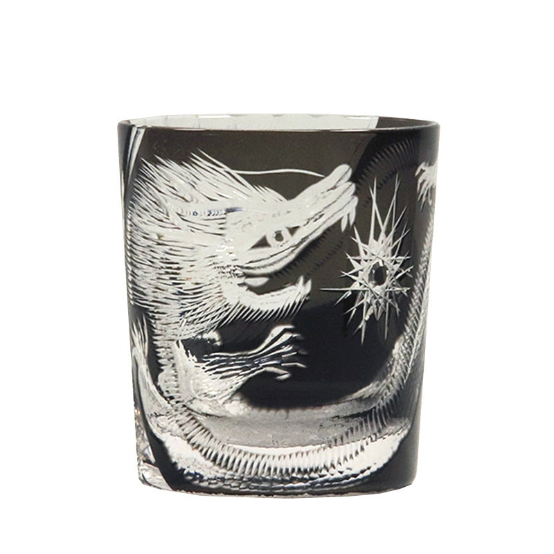 Jinzhi Black Dragon Phoenix Dance Crystal Glasses