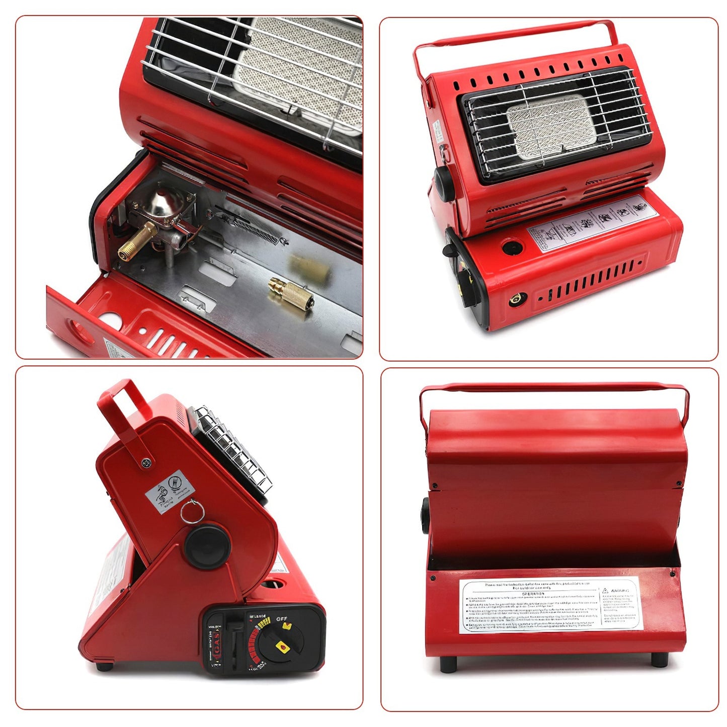 1Pc 2 In 1 Portable Butane Burner Heater Outdoor Butane Gas Heater Warmer Heating Cooking Stove Cooker For Camping Fishing RV Travel Fedex Shipping