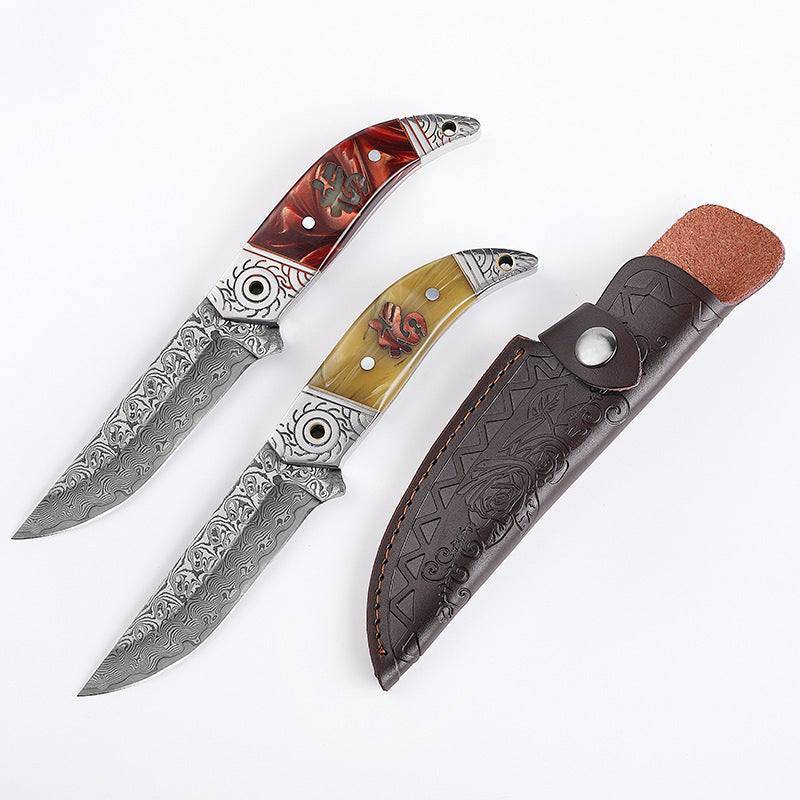 The Red-handled Fu Hand Handle Meat Knife