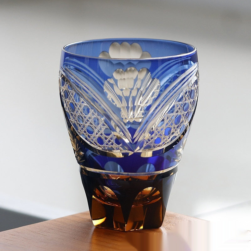 Hand Carved Crystal Glass Drinking Cup