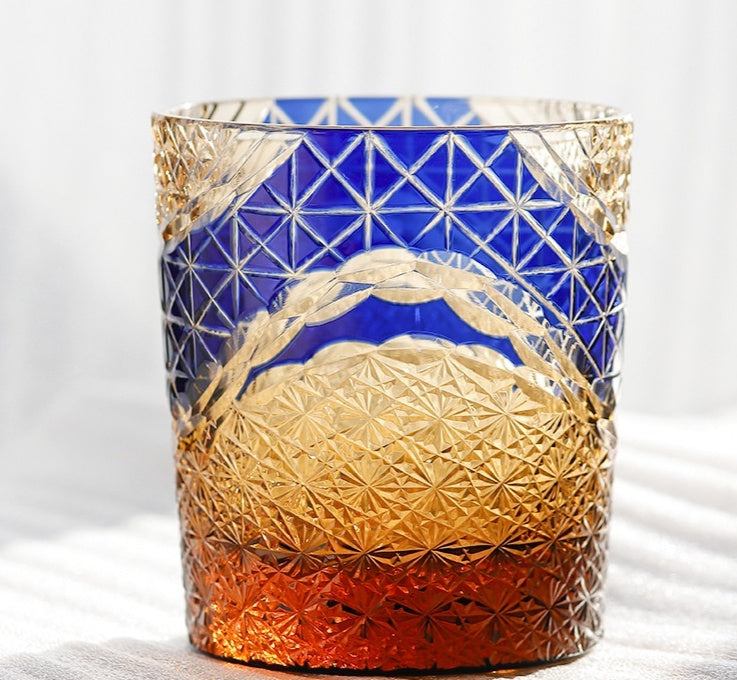 Japanese Style Edo Cut Asterism Crystal Glass
