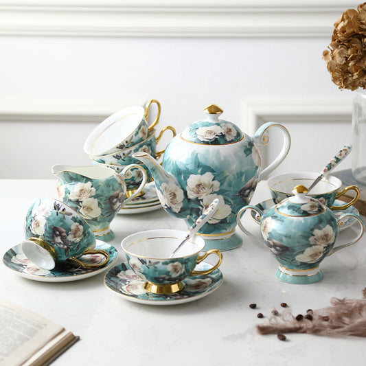 Small Exquisite Bone China Coffee Set Cup And Saucer Suit