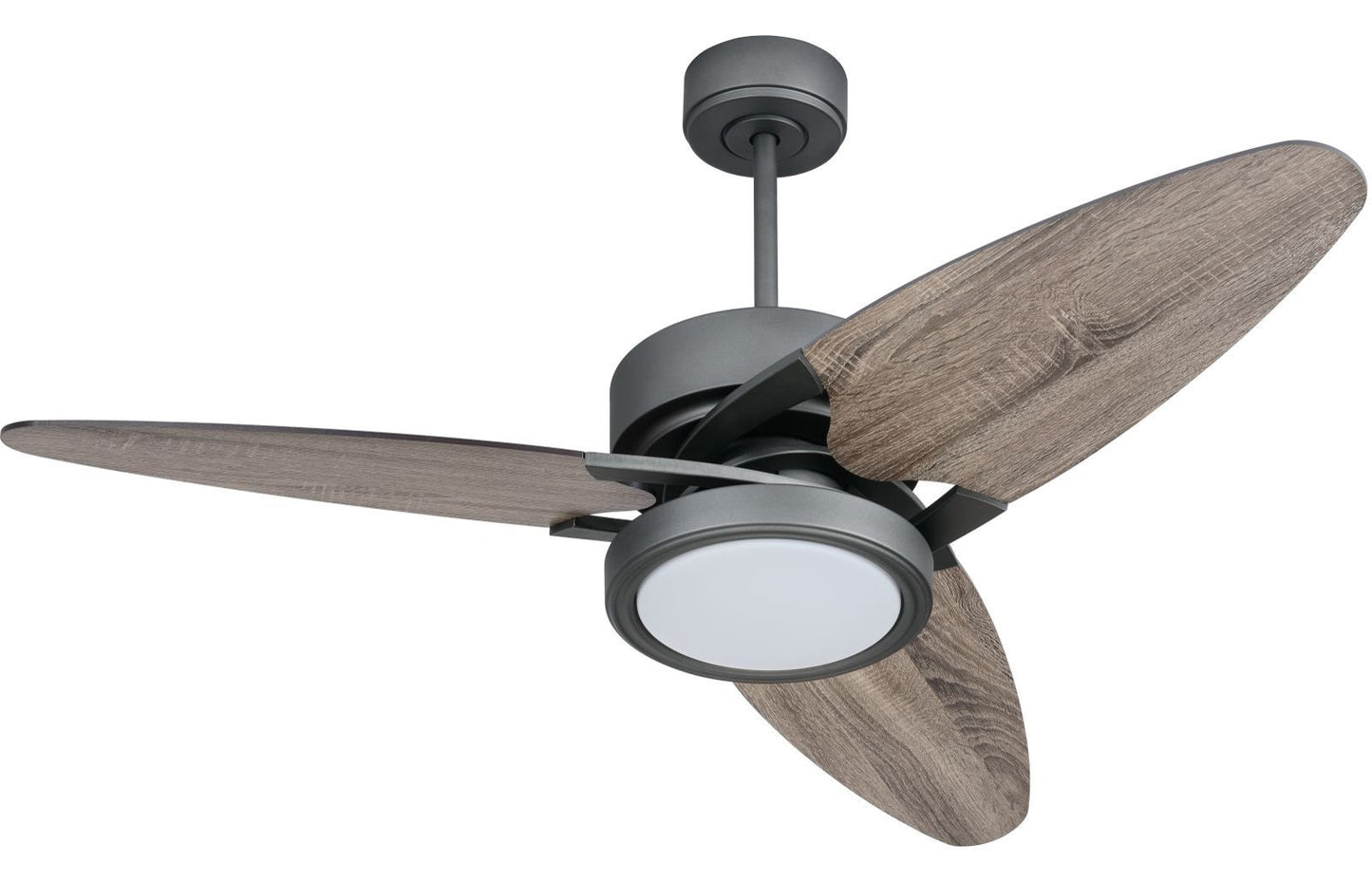 Light Pro 52 In. LED Indoor Jet Black Smart Ceiling Fan With Light Kit And Reversible DC Motor